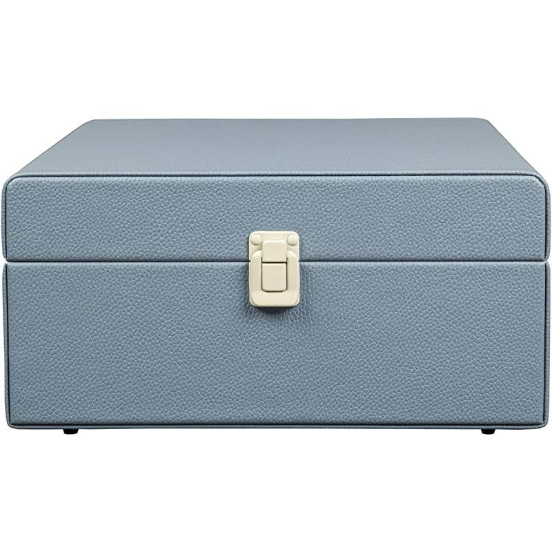 CR8017AWB Voyager Vintage Portable Turntable with Bluetooth Receiver and Builtin Speakers Washed Blue