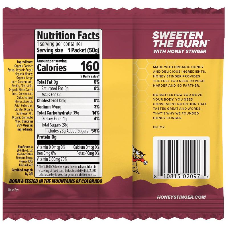 Honey Stinger Organic Energy Chews Pomegranate Passion