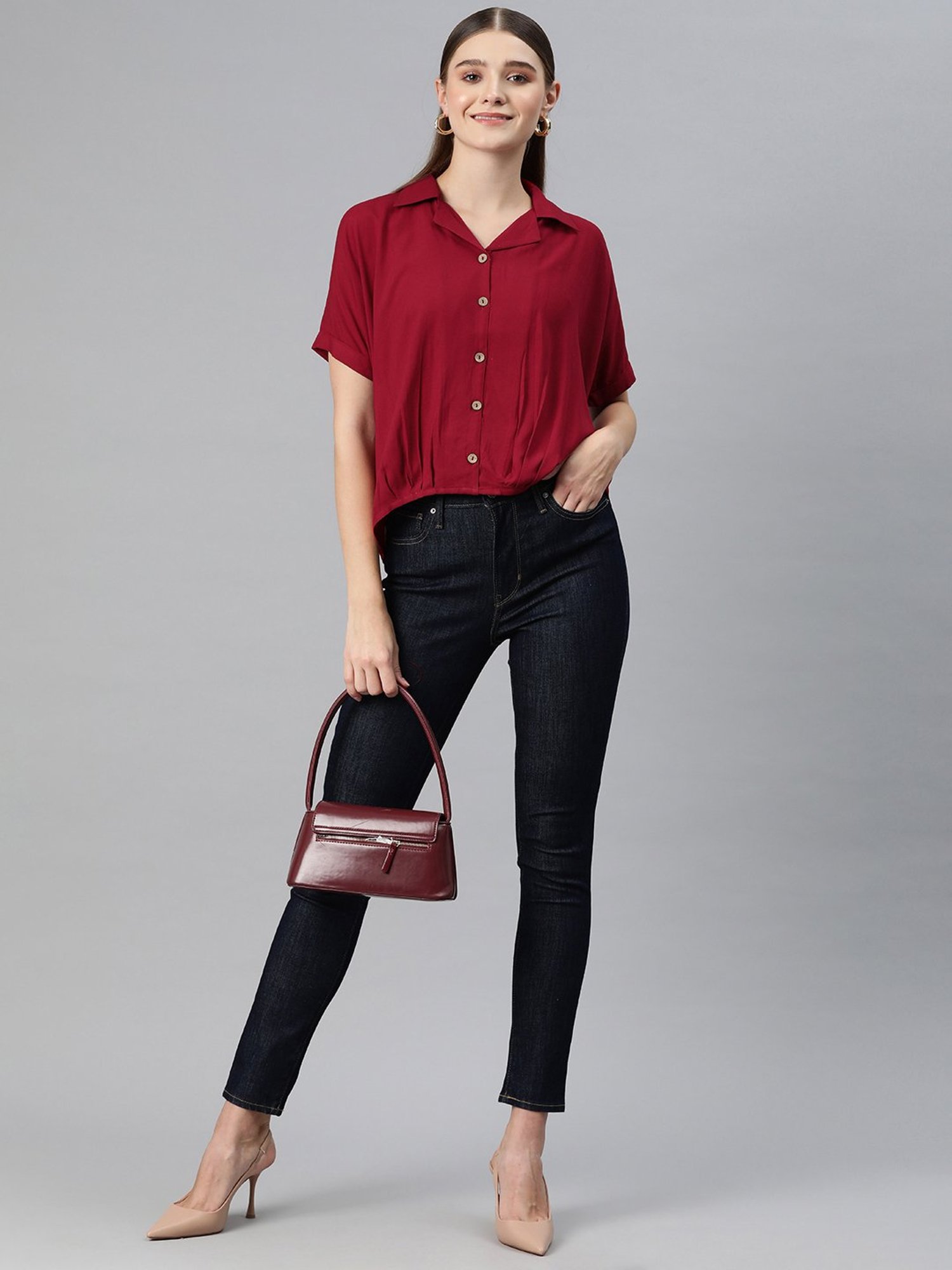 Cottinfab Maroon Top