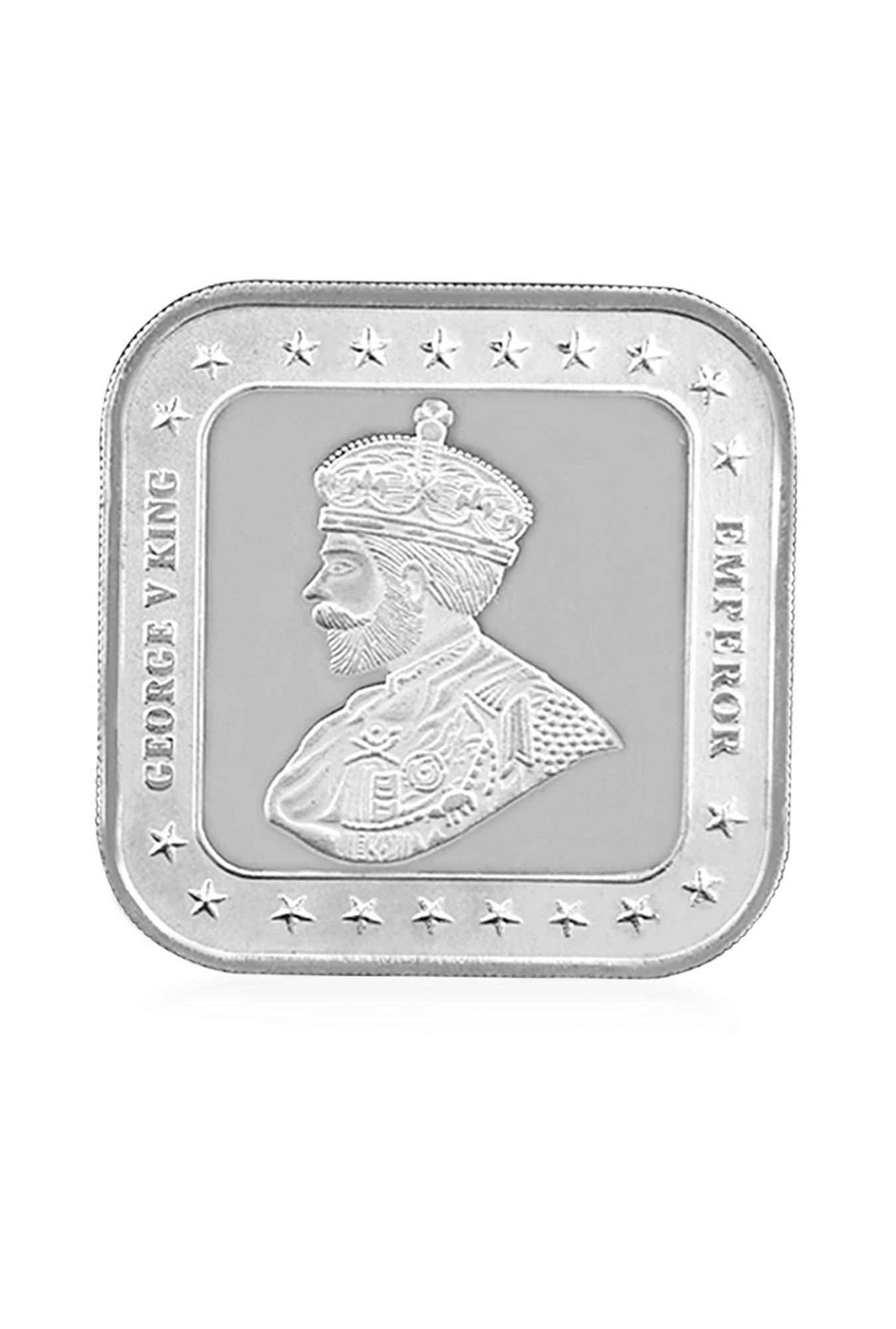 PC Jeweller George V King 999 100gm Silver Bar