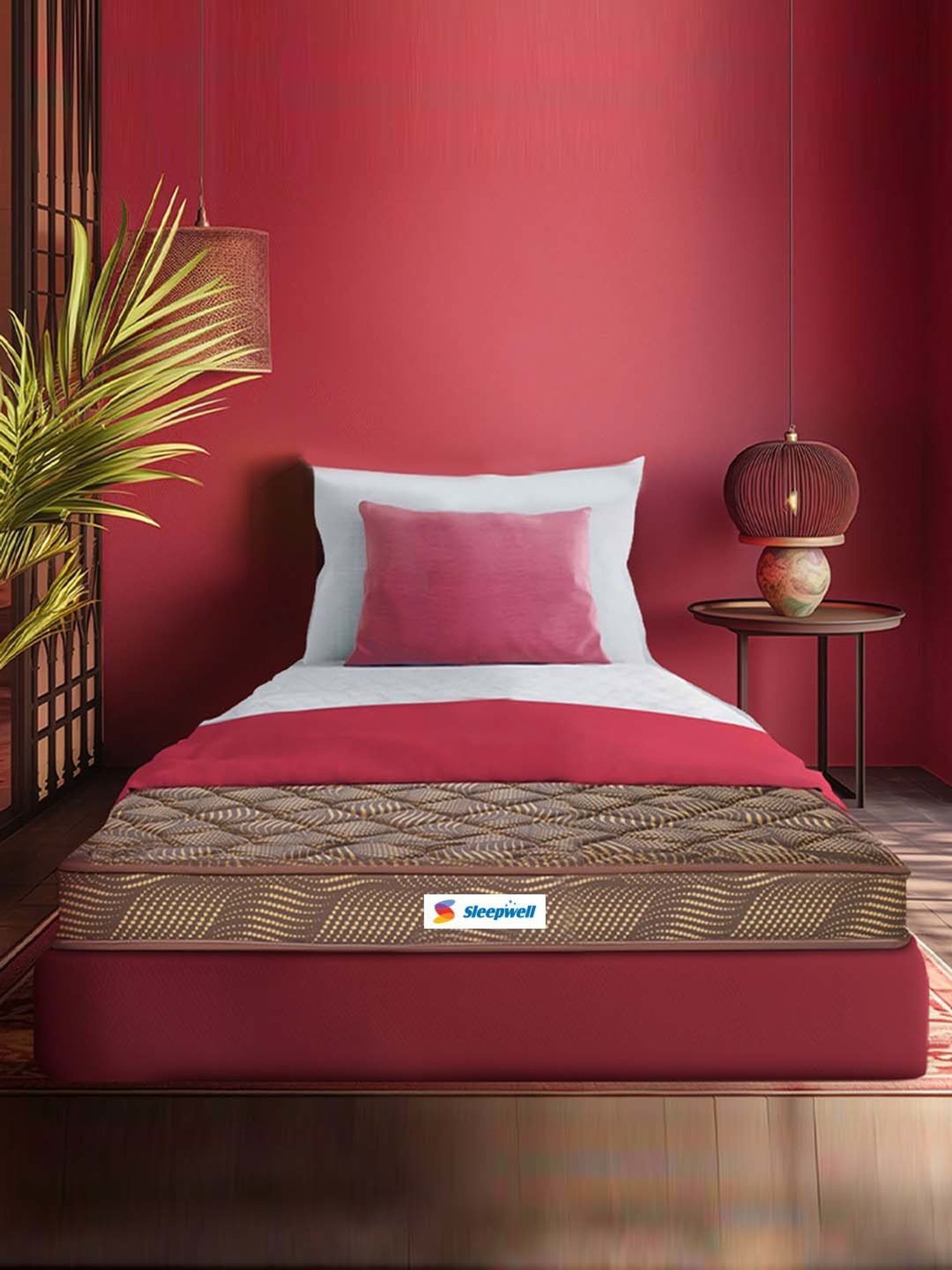 Sleepwell Champ Brown Pu Foam Single Medium Firm Mattress