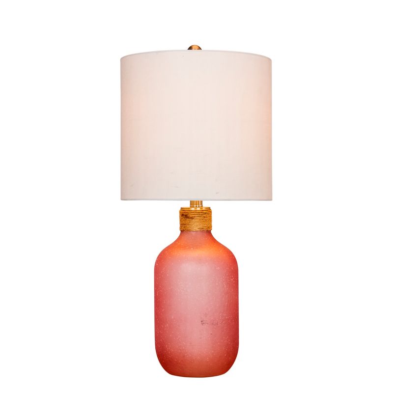 Coastal Bottle Glass Table Lamp Pink  - Fangio Lighting