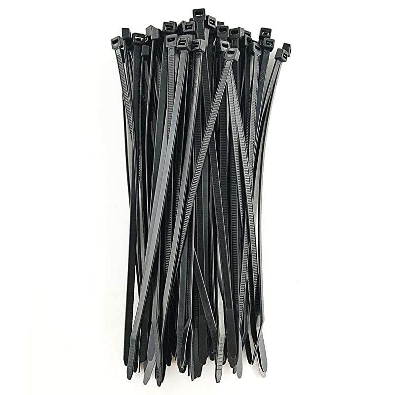 Plastic Zip Wire Ties Black Nylon Cable Zip Ties for Fencing Travel Outdoor Purpose Cable Ties 14 Inch 50 LBS UV Resistant 100 Pieces