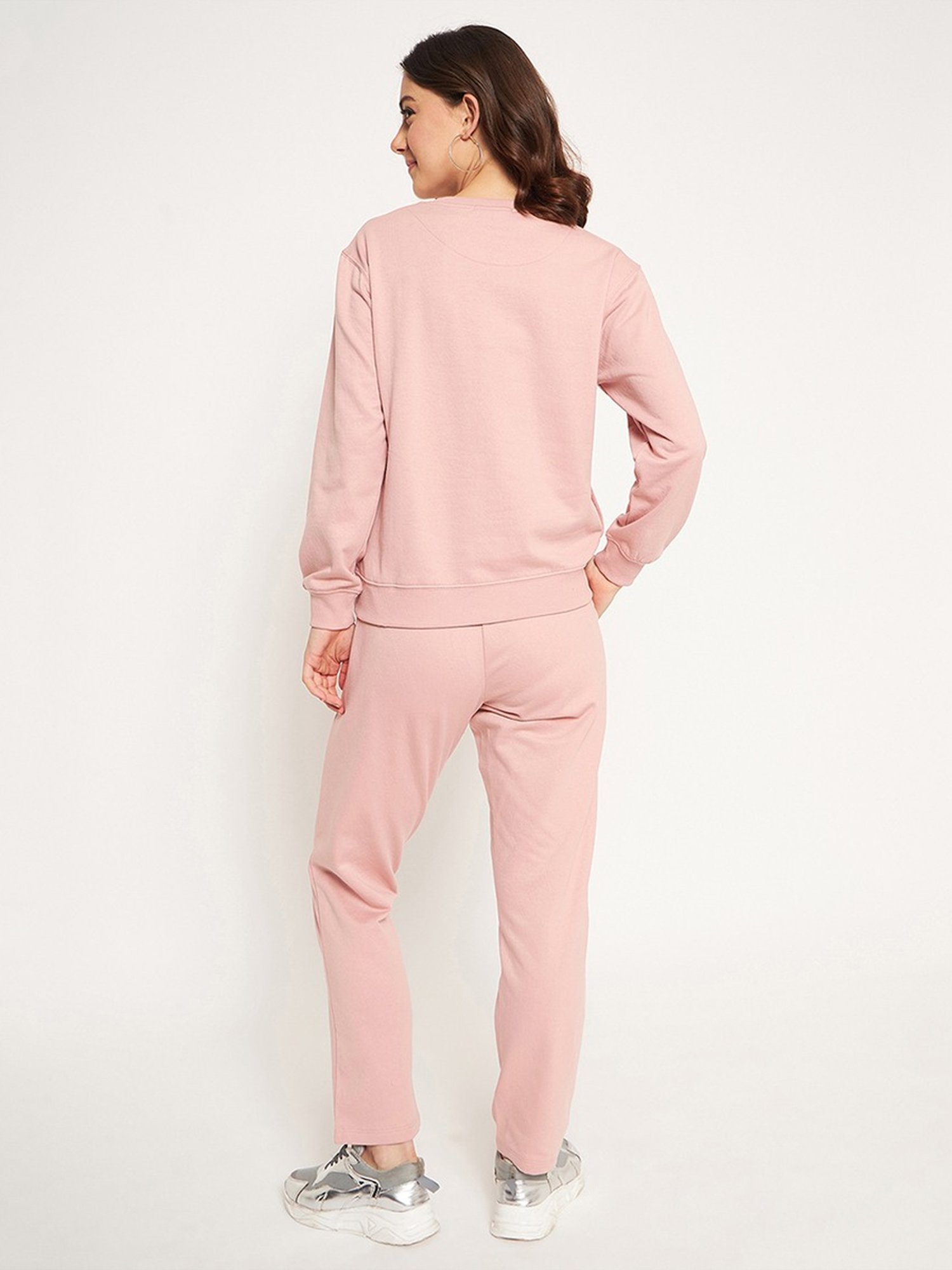 MADAME M Secret Pink Printed Sports Tracksuit