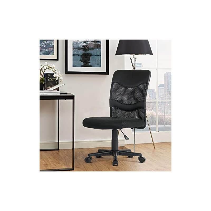Cute Fuzzy Desk Chairs Armless Small Home Office Task Chair for Teens Girls, Comfy Fluffy Chairs for Bedroom Desk,Grey