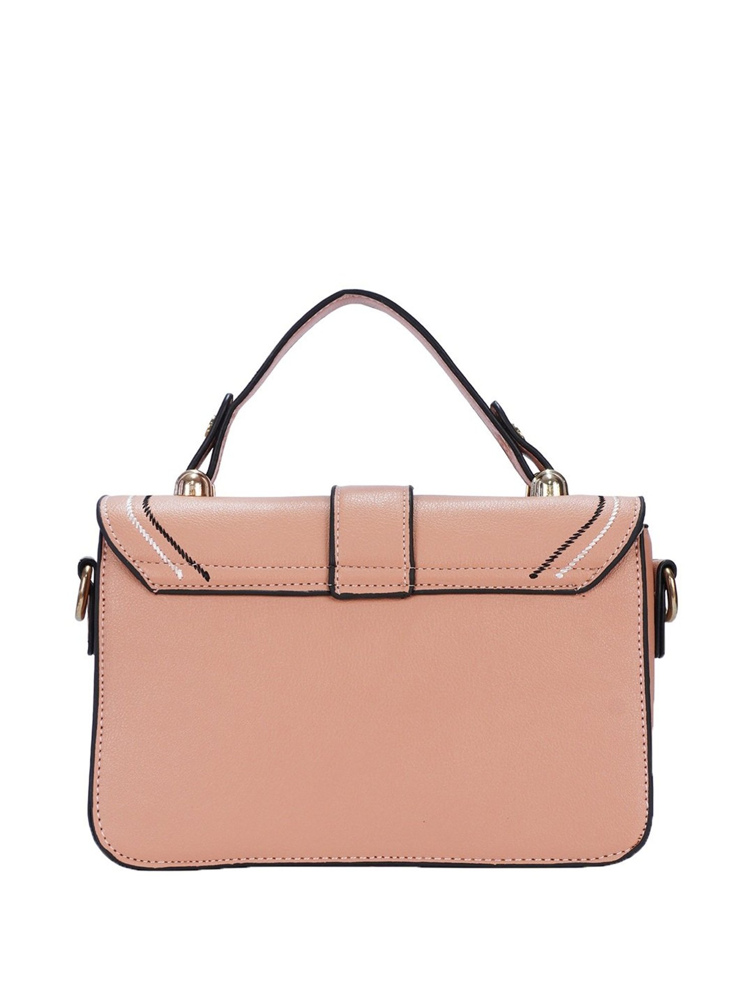 Luvoksi Pink Textured Medium Satchel Handbag