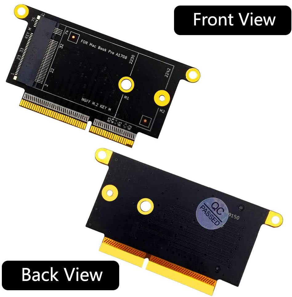 NGFF M.2 NVMe Key M 2230/2242 Type Adapter for MacBook A1708 Model