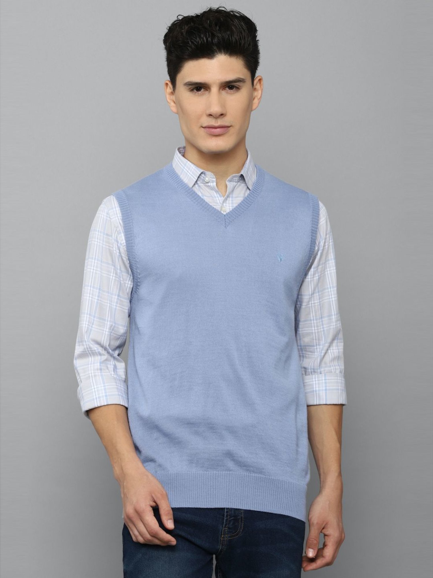 Allen Solly Blue Regular Fit Sweater