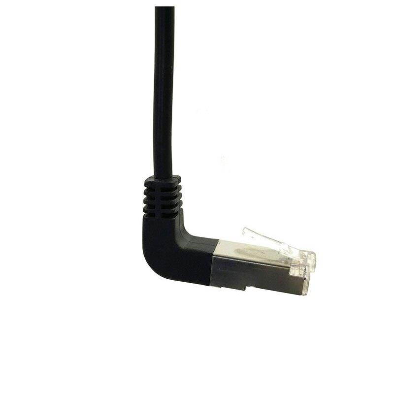 2m RJ45 Down Angle Male to Down Angle Male 90 Degree Cat 5 Ethernet Cable Cord (Down Angle Male)