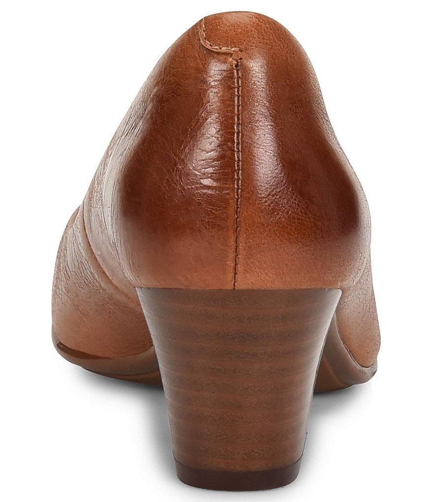 Sofft Lindon Leather Block Heel Pumps