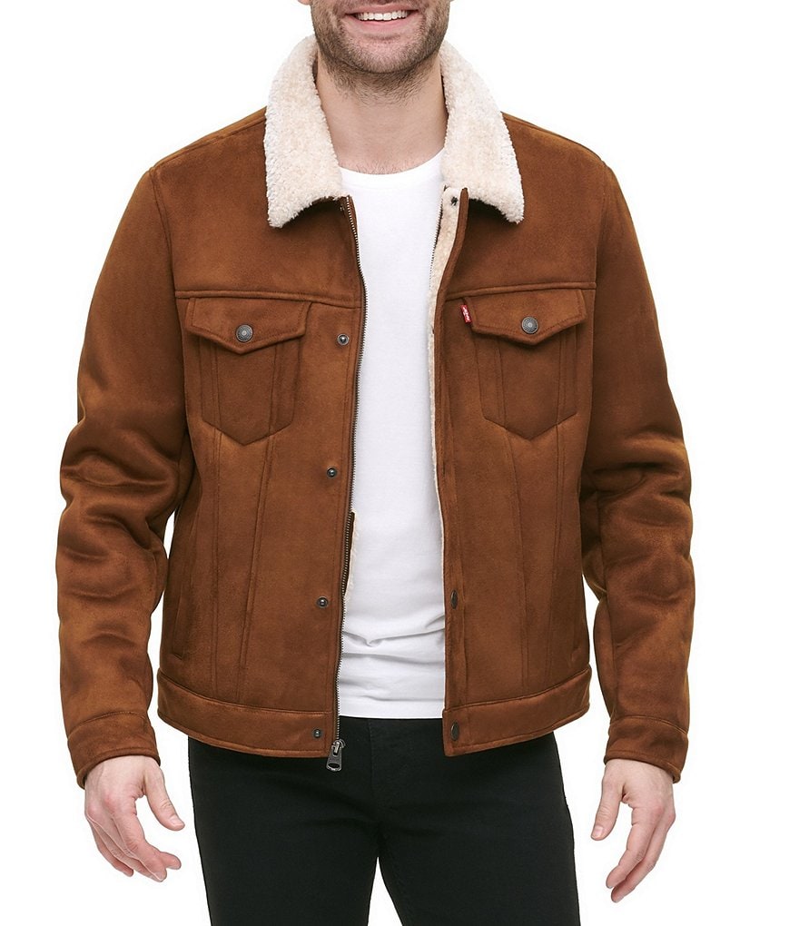 Levi's&reg; Sherpa Faux Shearling Zip Front Trucker Jacket