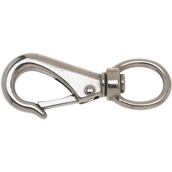 (5)-Stainless Steel 4-1/2" Long Swivel Round 3/4" Eye Quick Snap T7631534
