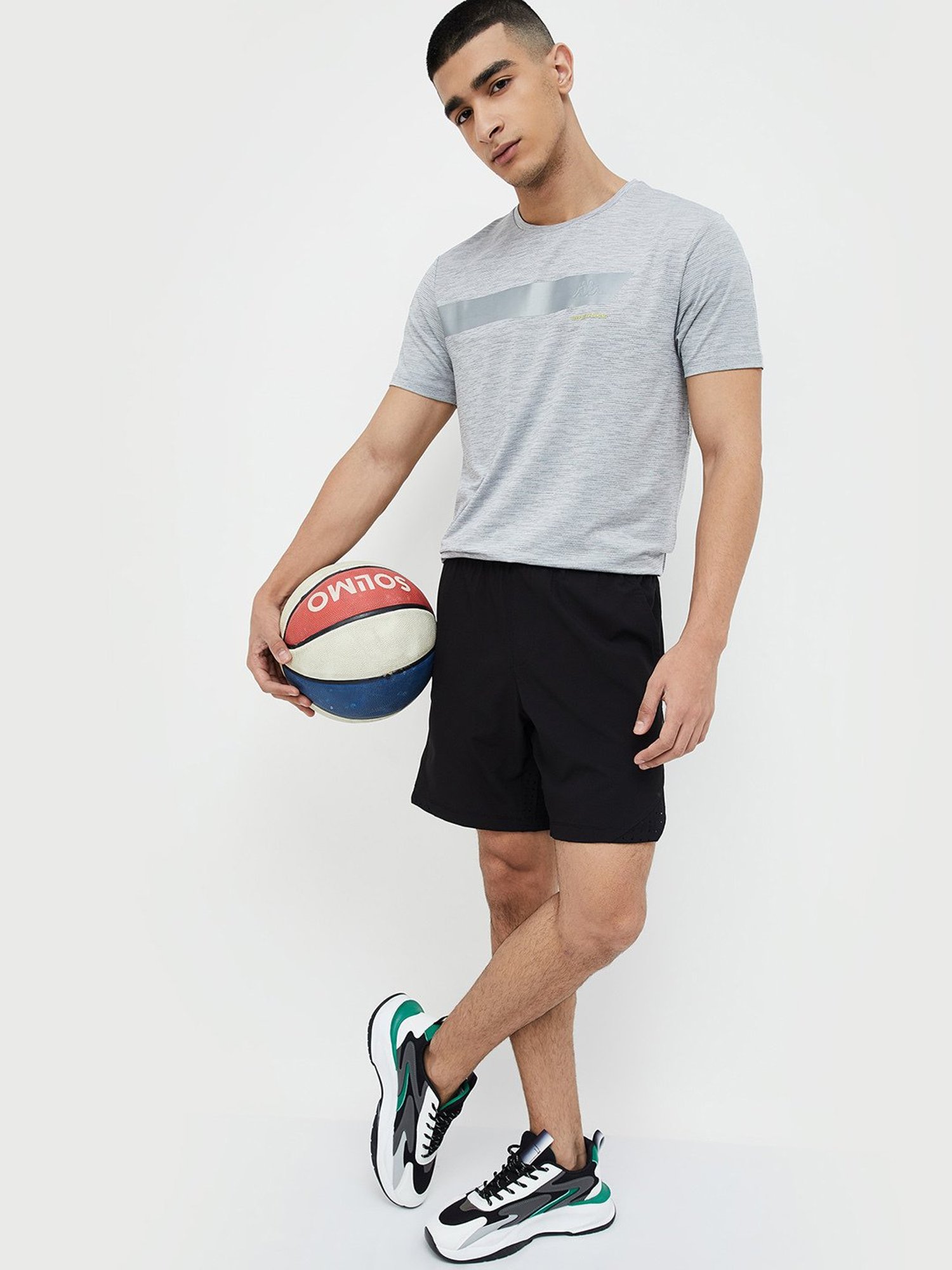 KAPPA Black Regular Fit Sport Shorts