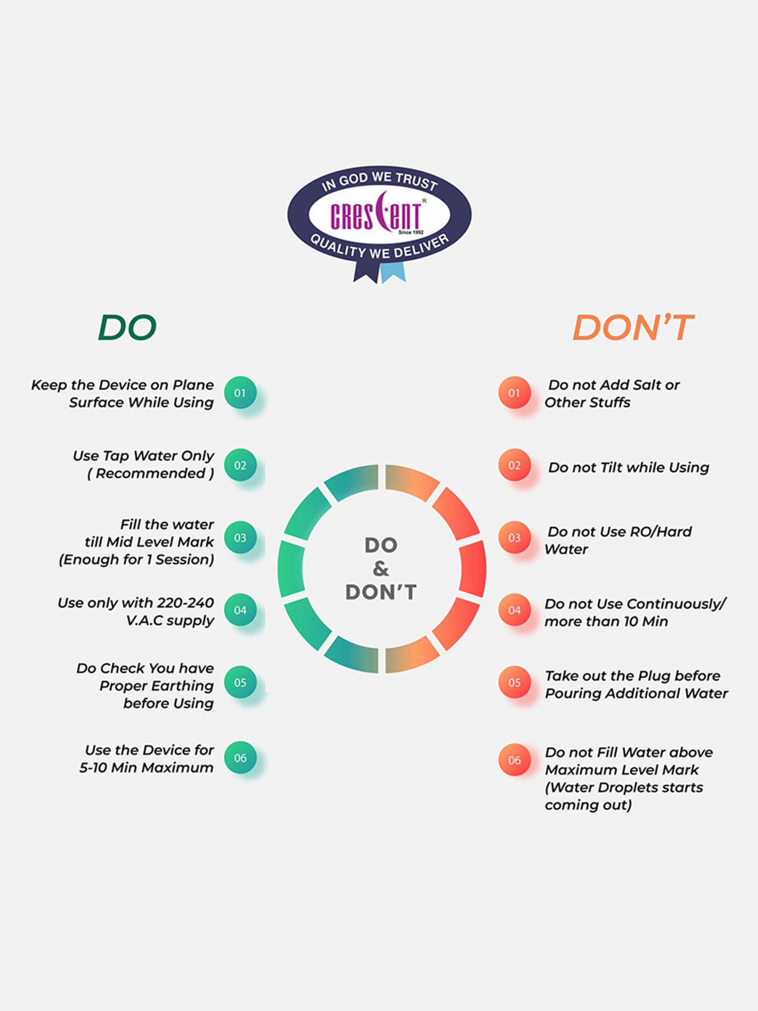 Crescent Delux Facial Steamer Vaporizer for Cold & Cough, Separate Water Storage Container (Pink)