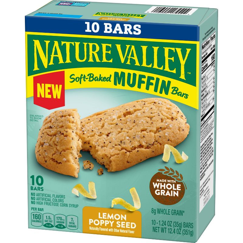 Nature Valley Soft Baked Lemon Poppy Seed Muffin Bars - 10ct/12.4oz