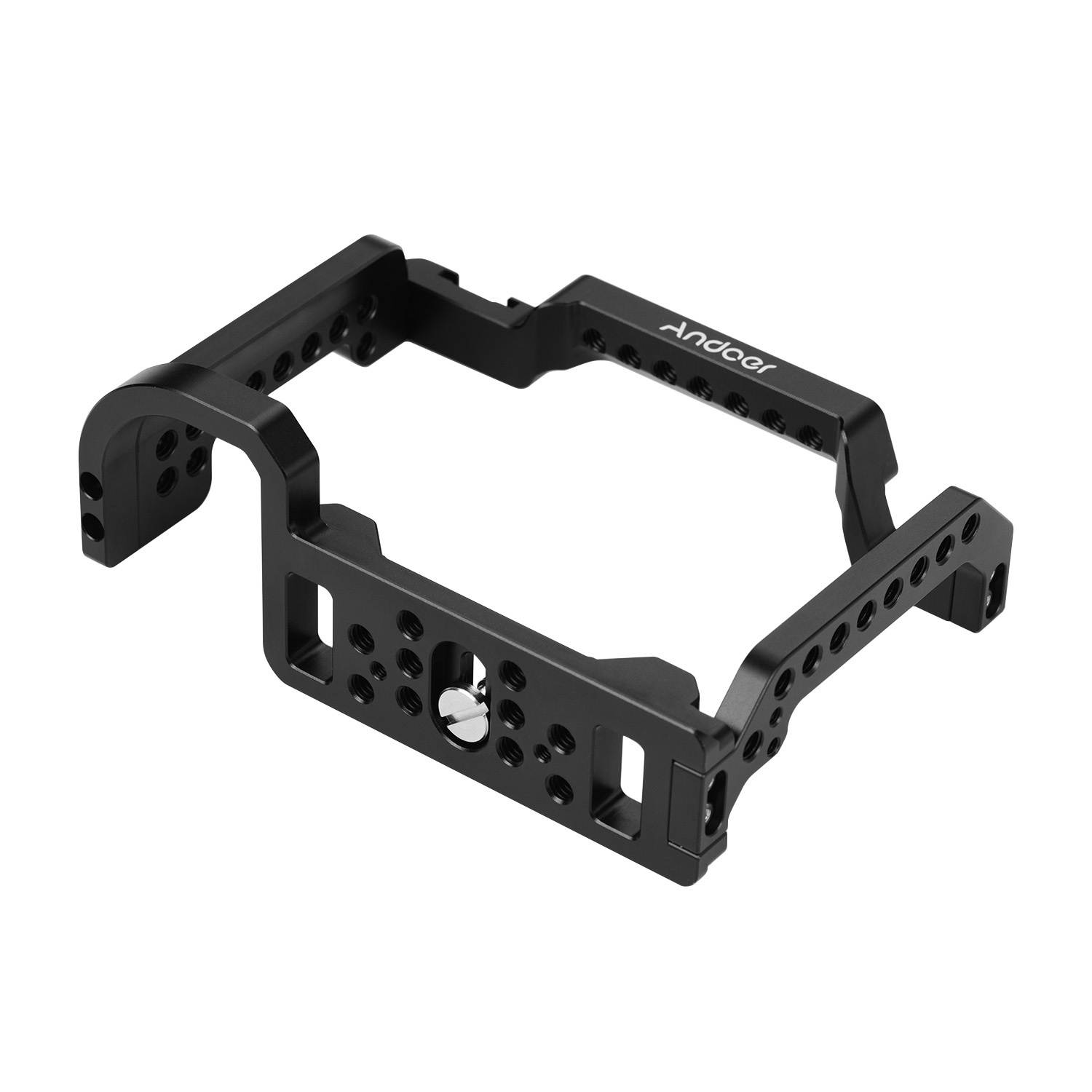 Andoer Aluminum Alloy Video Camera Cage with Cold Shoe Mount 1/4 Inch Screw Holes Compatible with Nikon Z6/Z7