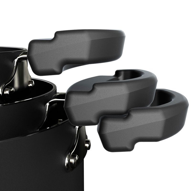 Farberware Neat Nest 6pc Nesting & Stacking Aluminum Nonstick Saucepot Set Black