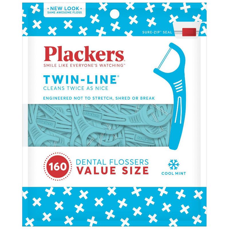 Plackers Twin Line Flosser - 160ct/4pk