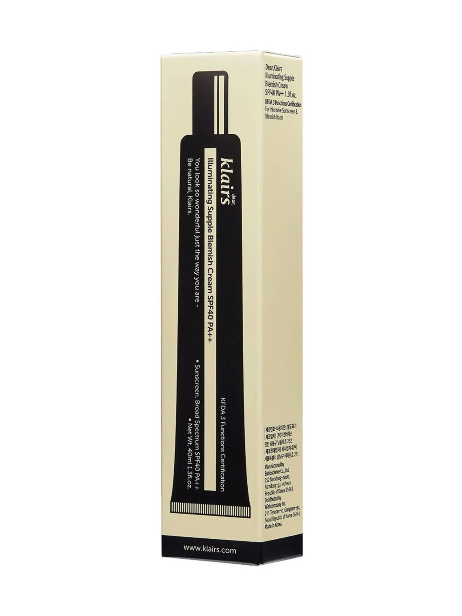 dear Klairs Illuminating Supple Blemish SPF 40 Cream - 40 ml