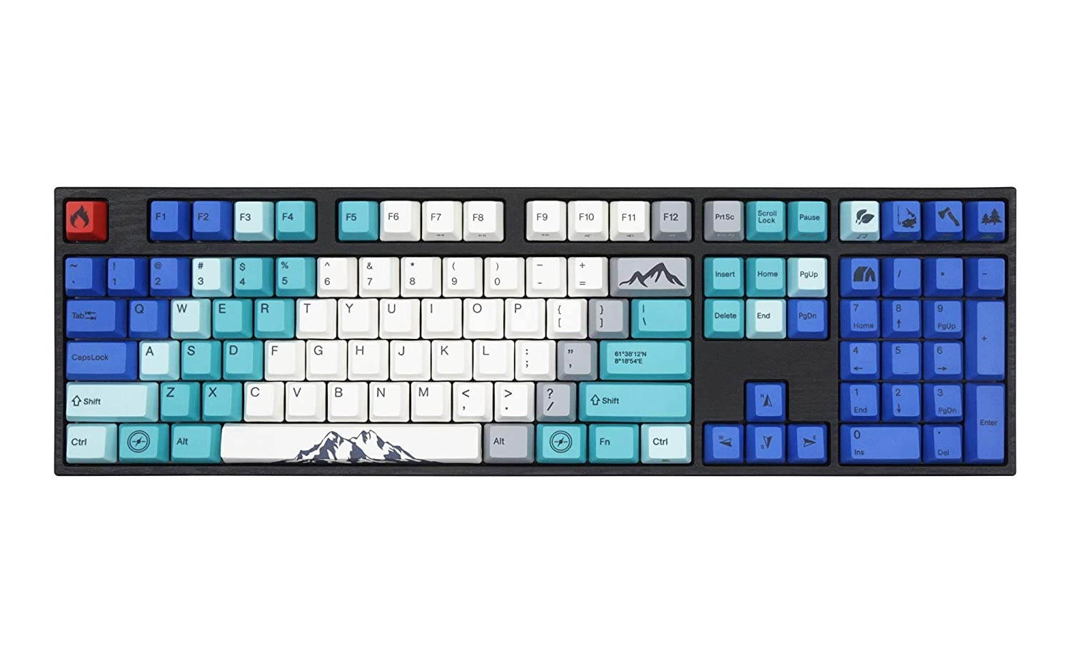 Varmilo VA108M Summit White LED Dye Sub PBT Mechanical Keyboard (Cherry MX Clear)