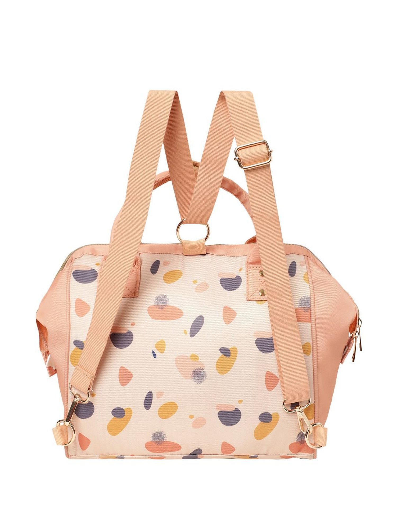 MiArcus Peach Stone Print Diaper Bag