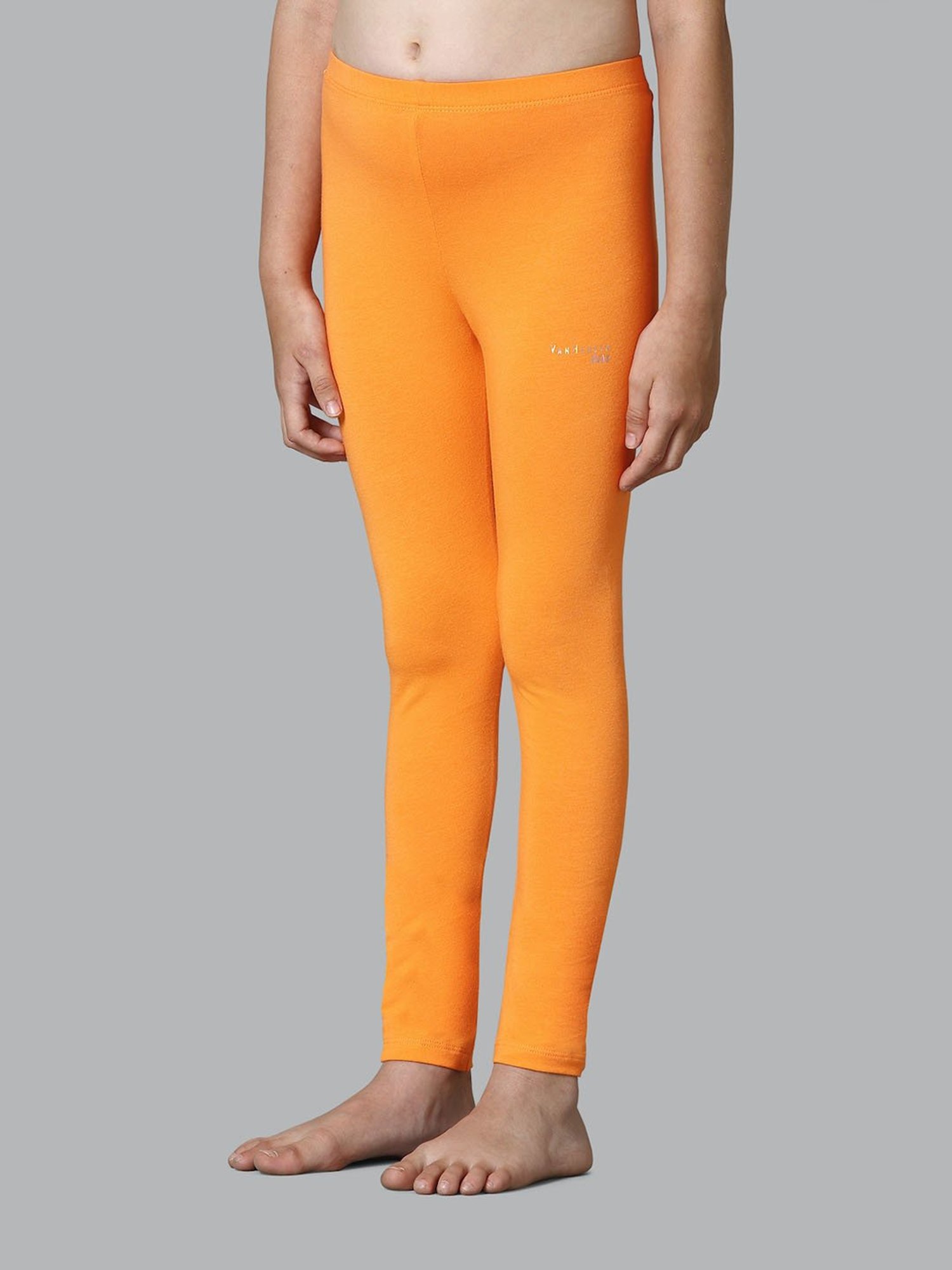 Jockey Kids White & Black Cotton Striped Leggings