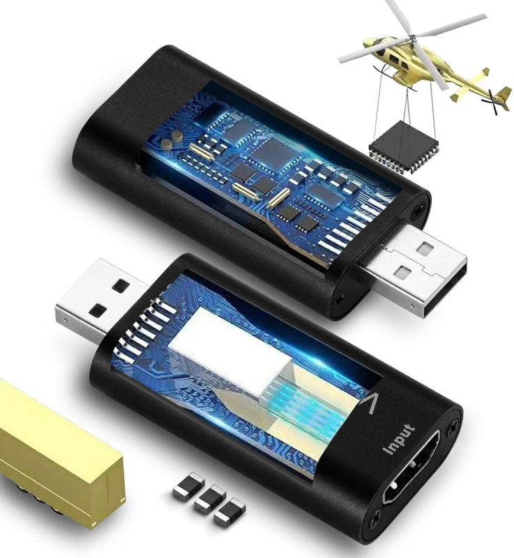 Game Capture Card HDMI to USB2.0 High Definition 1080p Record Directly to Computer for Gaming, Streaming, Teaching, Video Conference or Live Broadcasting