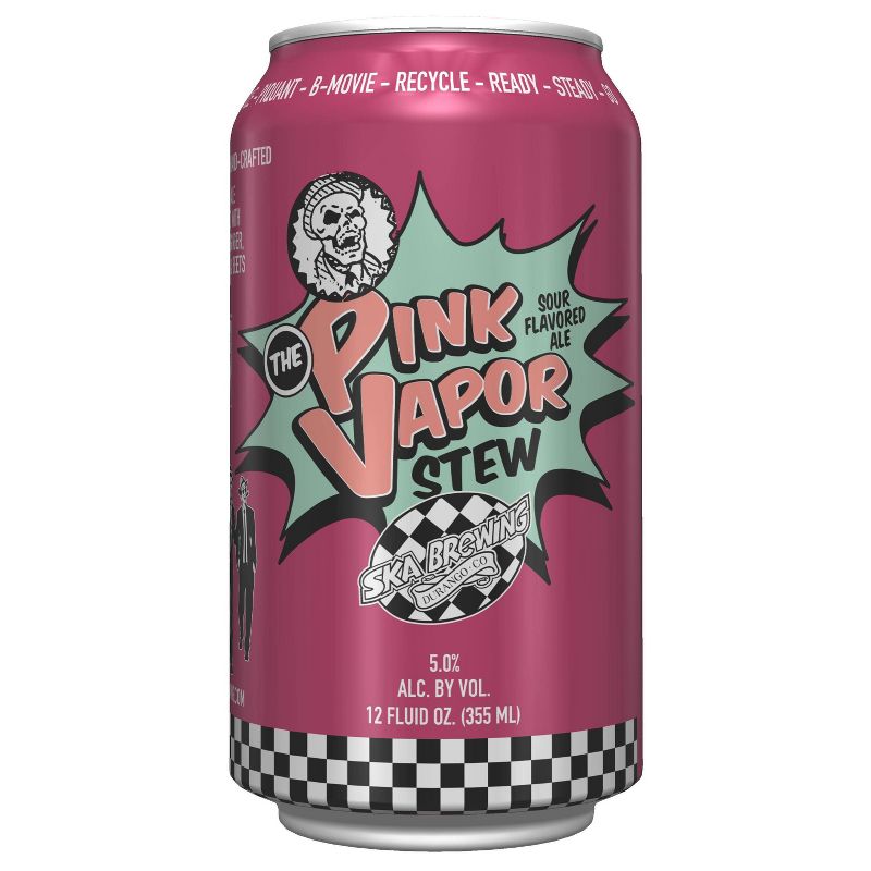 Ska The Pink Vapor Stew Sour Flavored Ale Beer - 6pk/12 fl oz Cans