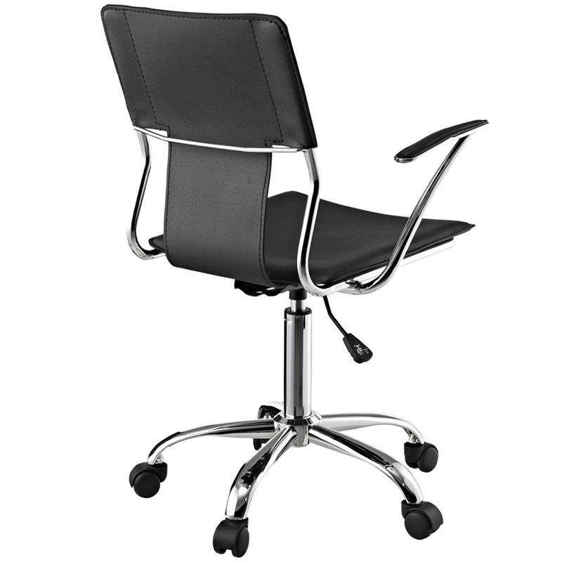 Global Leather Task Chair, Black (8993BK450/550) 