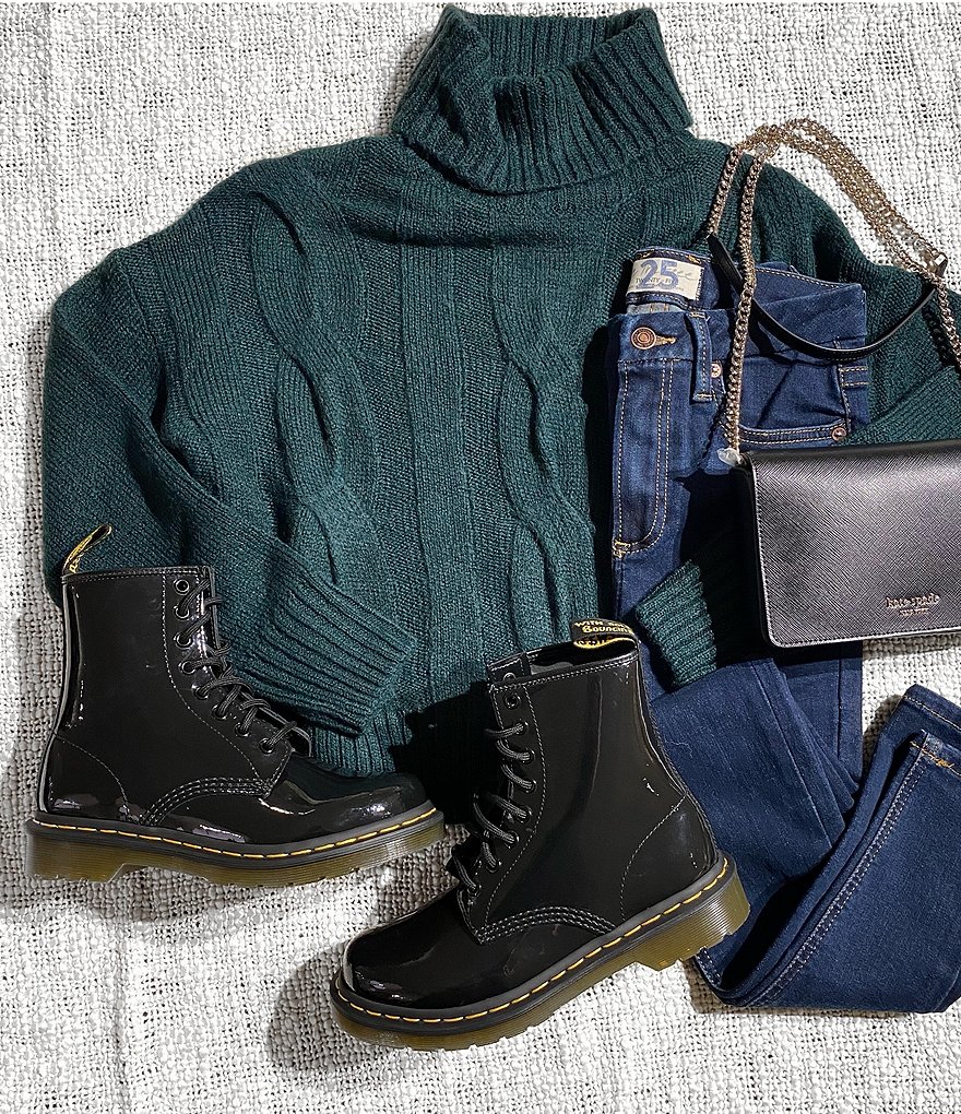 Dr. Martens Women's 1460 Patent Leather Combat Boots