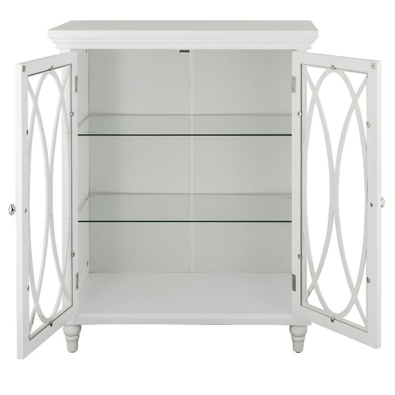 32" Laurel Double Door Floor Cabinet White - Elegant Home Fashions