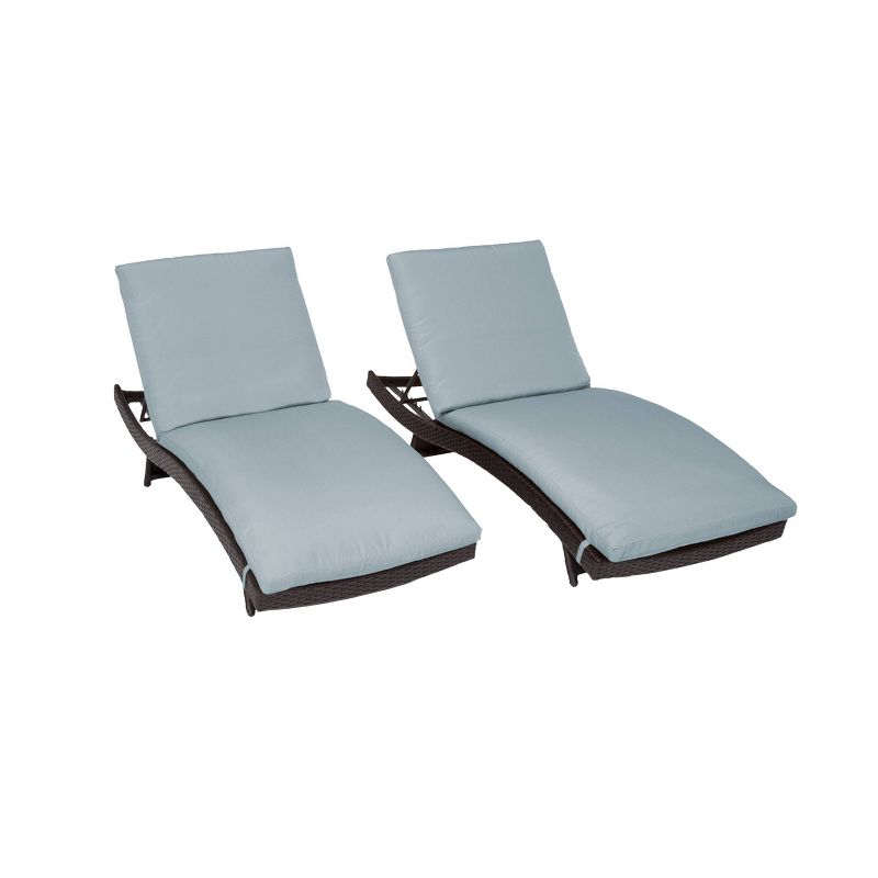 Bali 2pk Patio Chaise Lounges with Cushions - Spa - TK Classics