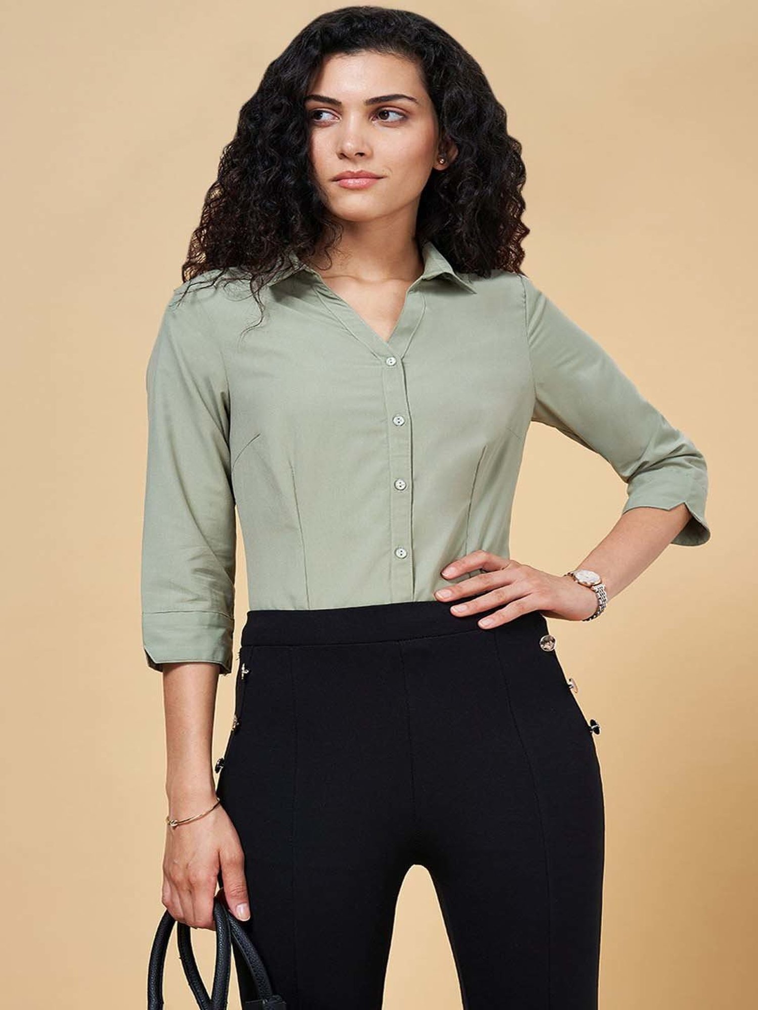 Van Heusen Maroon Plain Formal Shirt