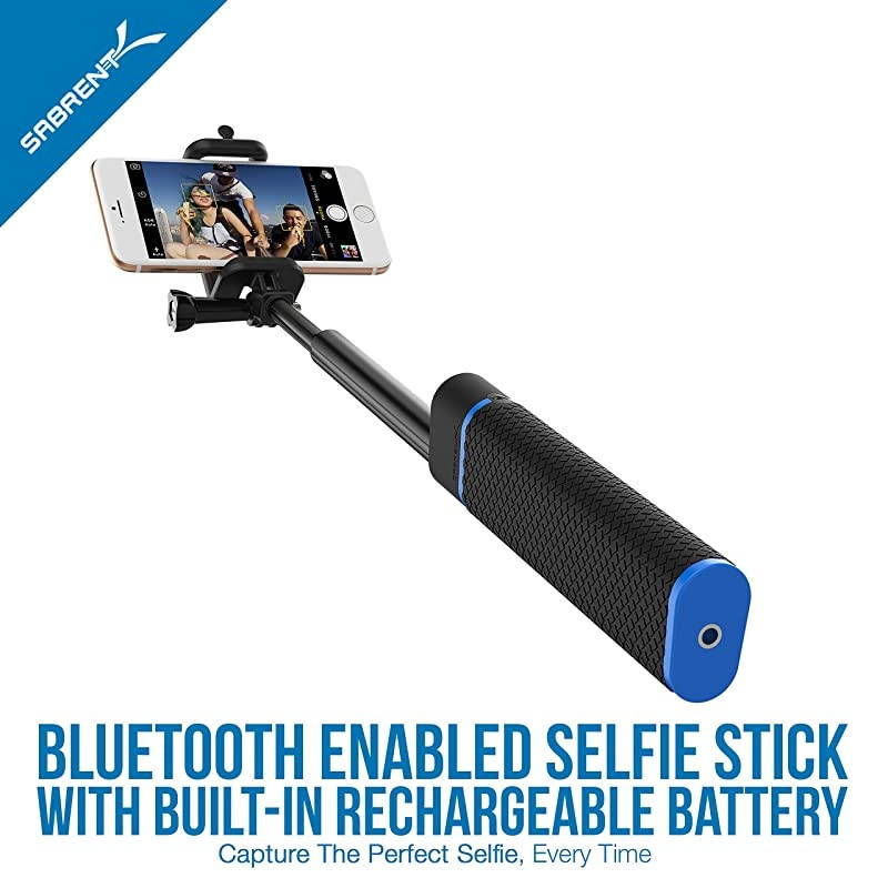 Bluetooth Selfie Stick with Builtin 5200mAh Battery Charger GRSSTK