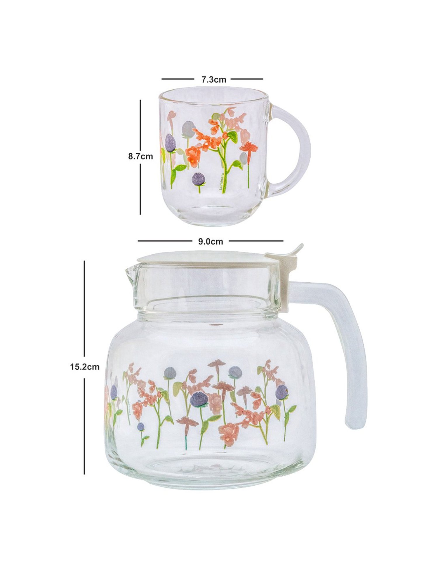 Luminarc Transparent Glass Rozana Coffee Set