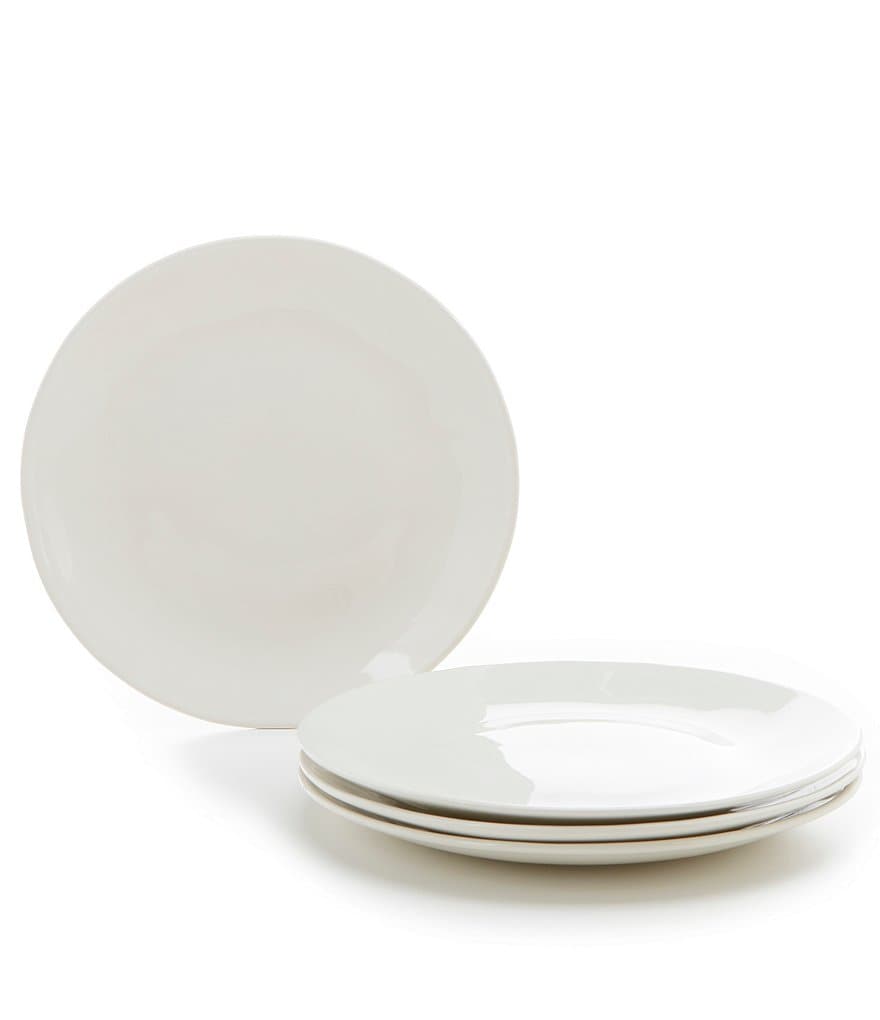 Noble Excellence Willow Collection Glazed Dinner Plates, Set of 4