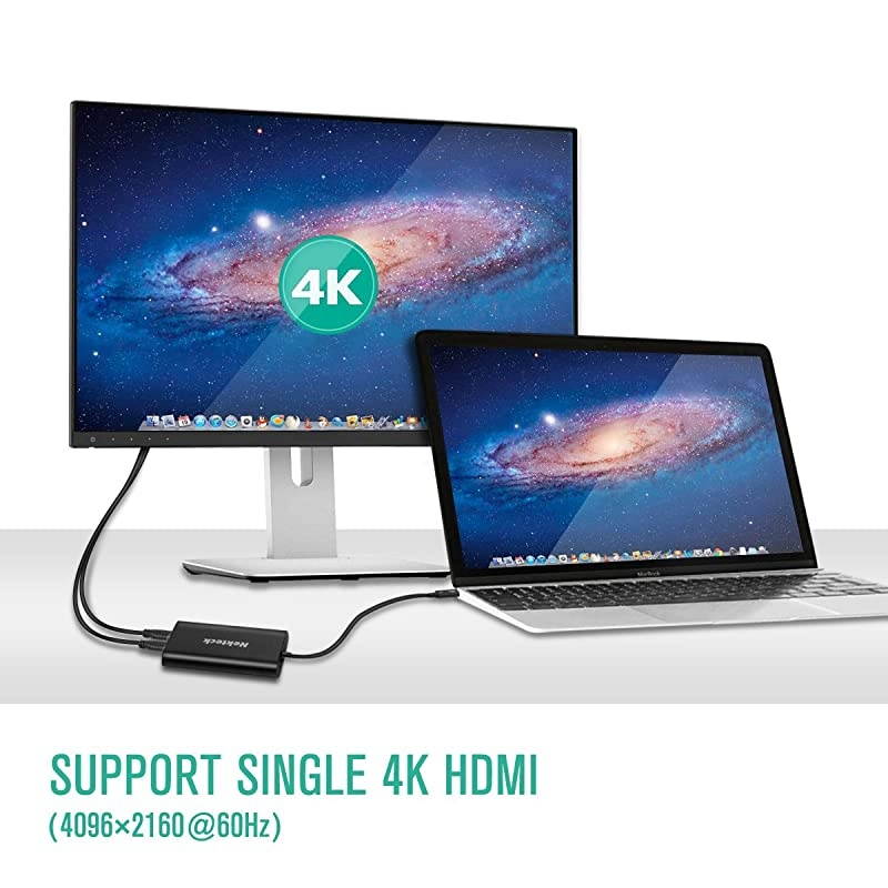 Certified Thunderbolt 3 to Dual 4K HDMI Adapter Converter for Mac and Windows Systems Support Up to Two UHD 4K 60Hz Displays USBC is NOT Supported