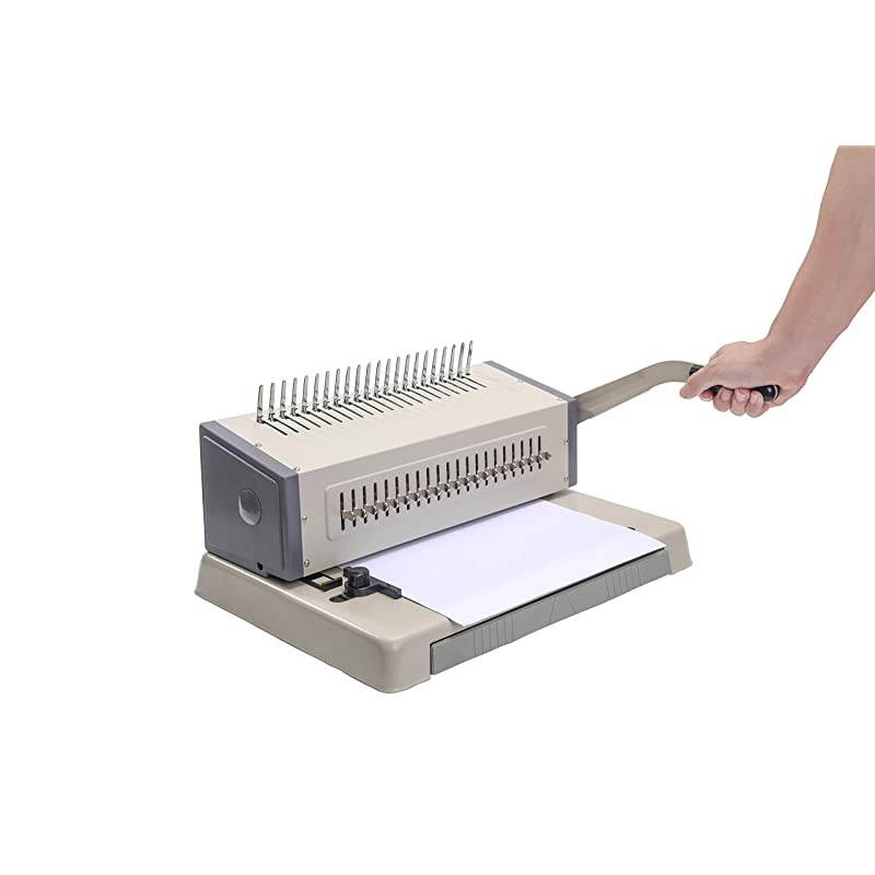 21 Hole Metal Binding Machine Comb Binding Manual Punch and Bind Operation Capacity:500 Sheets by