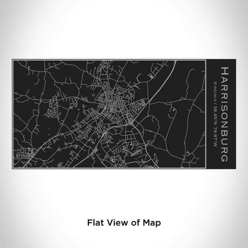 Harrisonburg - Virginia Map Insulated Bottle in Matte Black