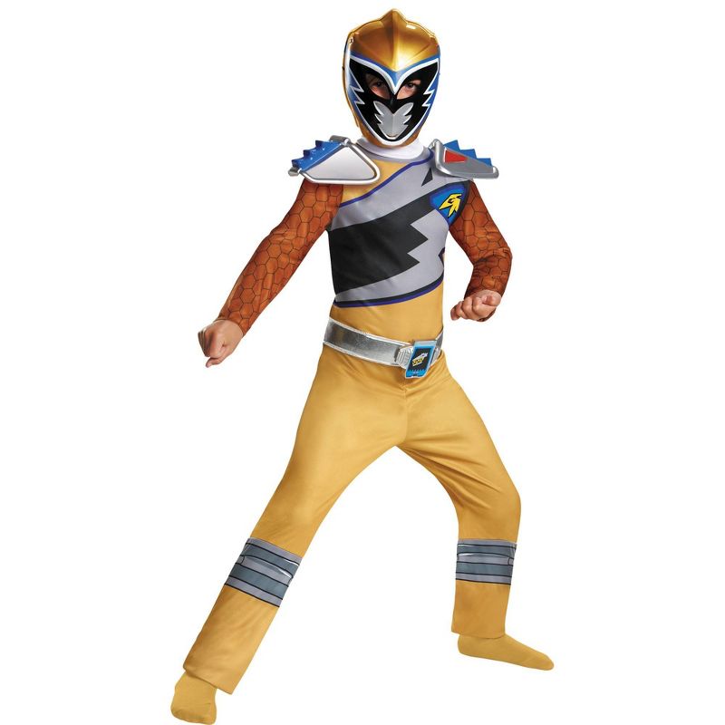 Kids' Power Rangers Dino Charge Gold Ranger Halloween Costume L