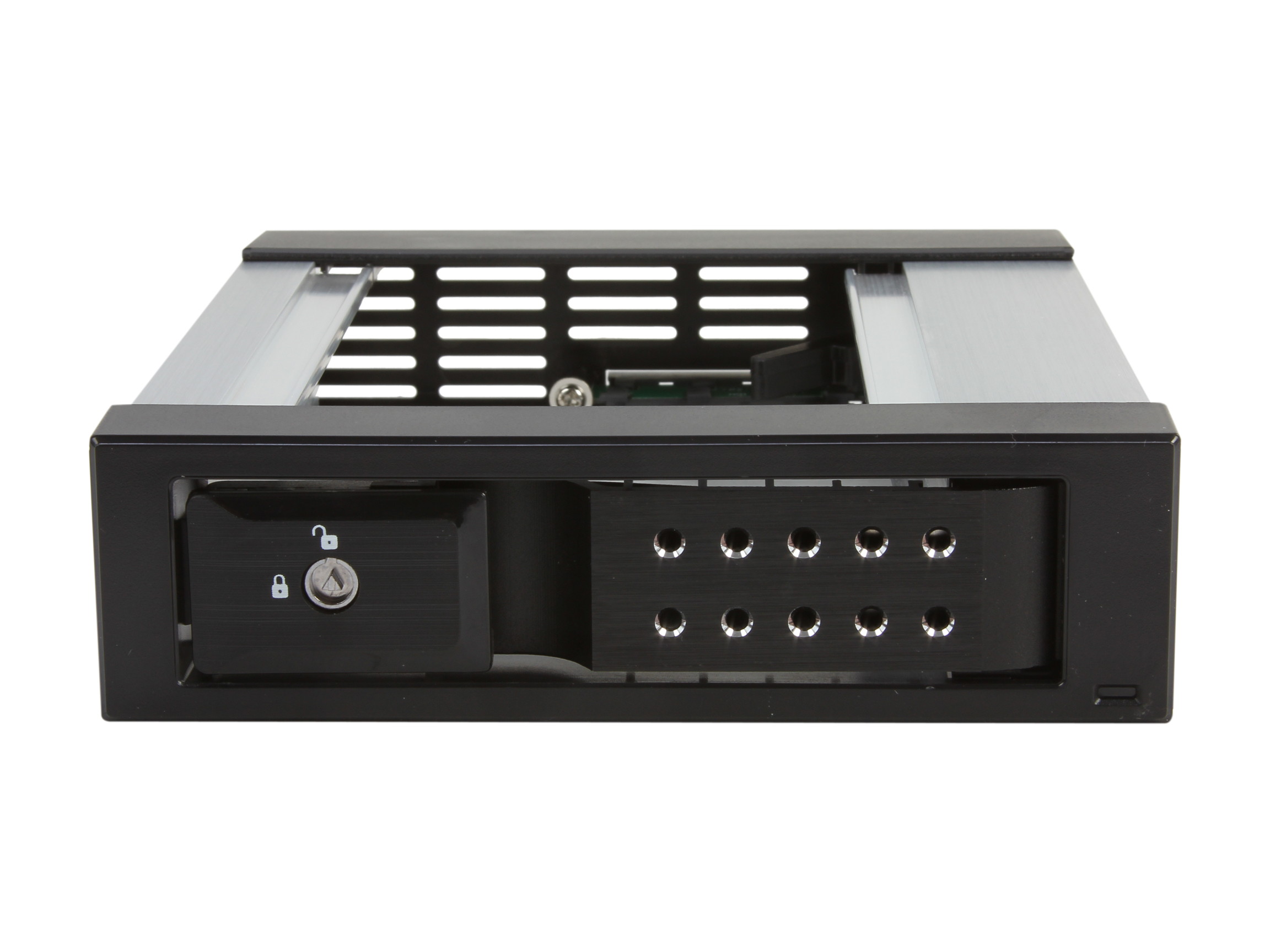 iStarUSA BPN-DE110SS-SILVER Trayless 5.25" to 3.5" SATA SAS 6 Gbps HDD Hot-swap Rack