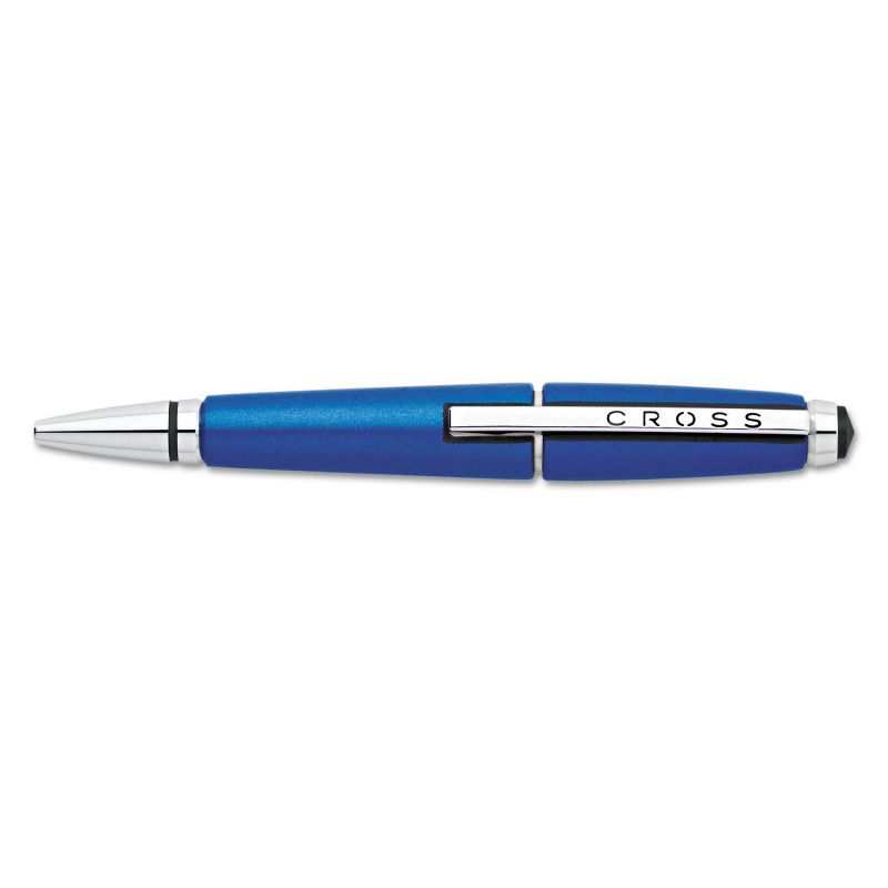 Cross Edge Pen, 0.7 mm, Medium, Black Ink, Blue Barrel