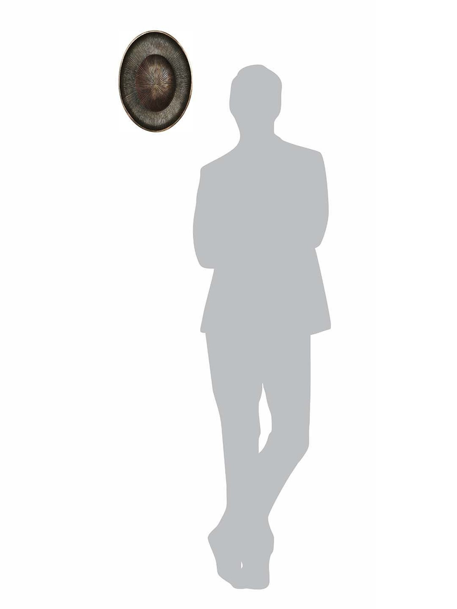 FOS LIGHTING Contemporary Copper Aluminium Oval LED Wall Light