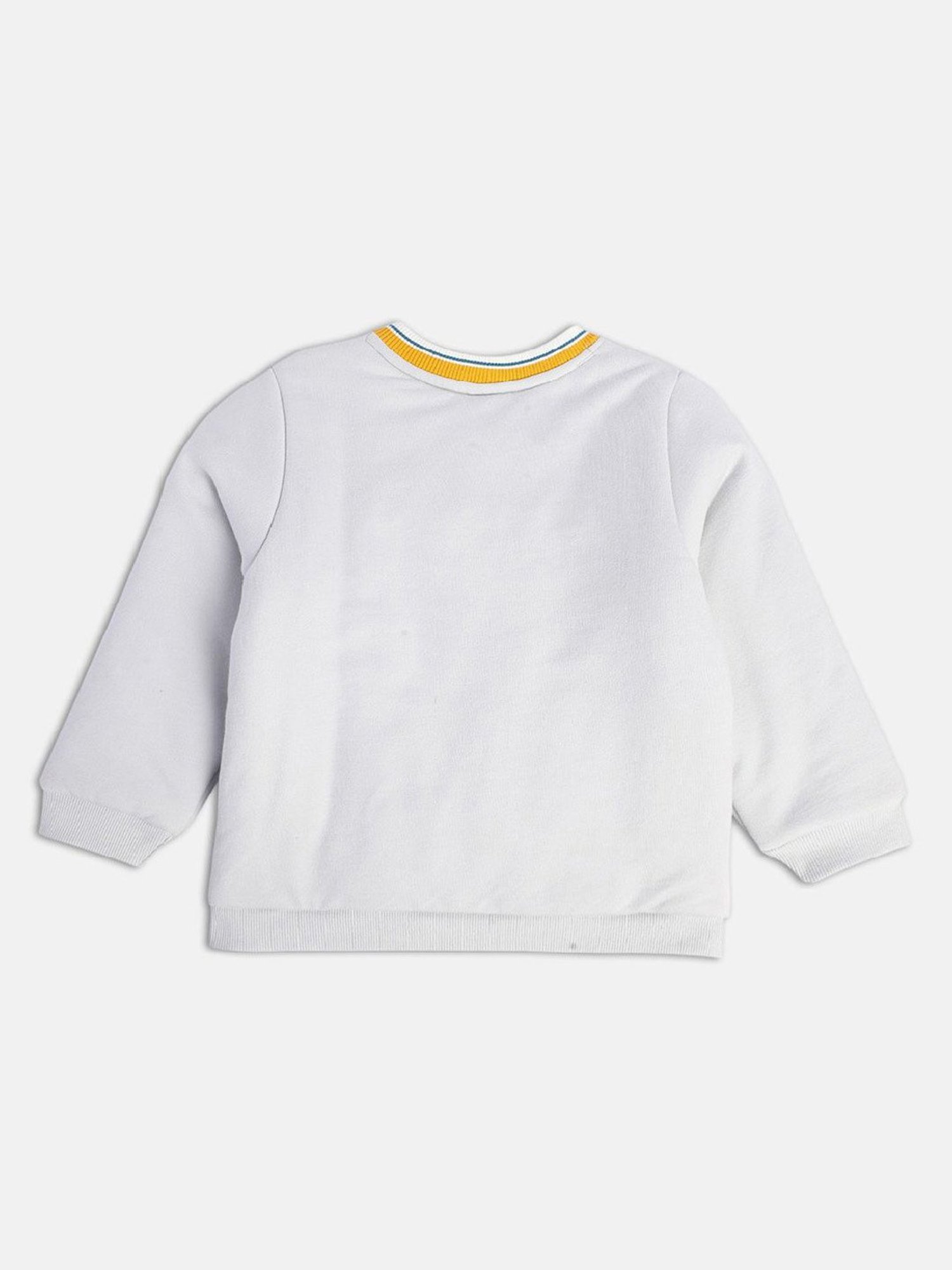 MINIKLUB Kids Grey Embroidered Full Sleeves Sweatshirt