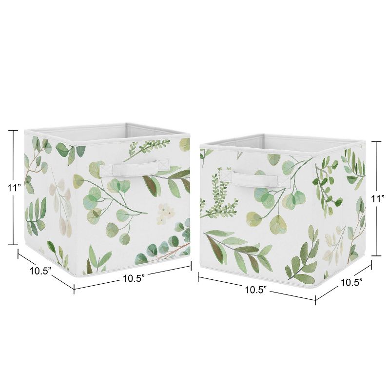2pk Botanical Leaf Fabric Bins - Sweet Jojo Designs