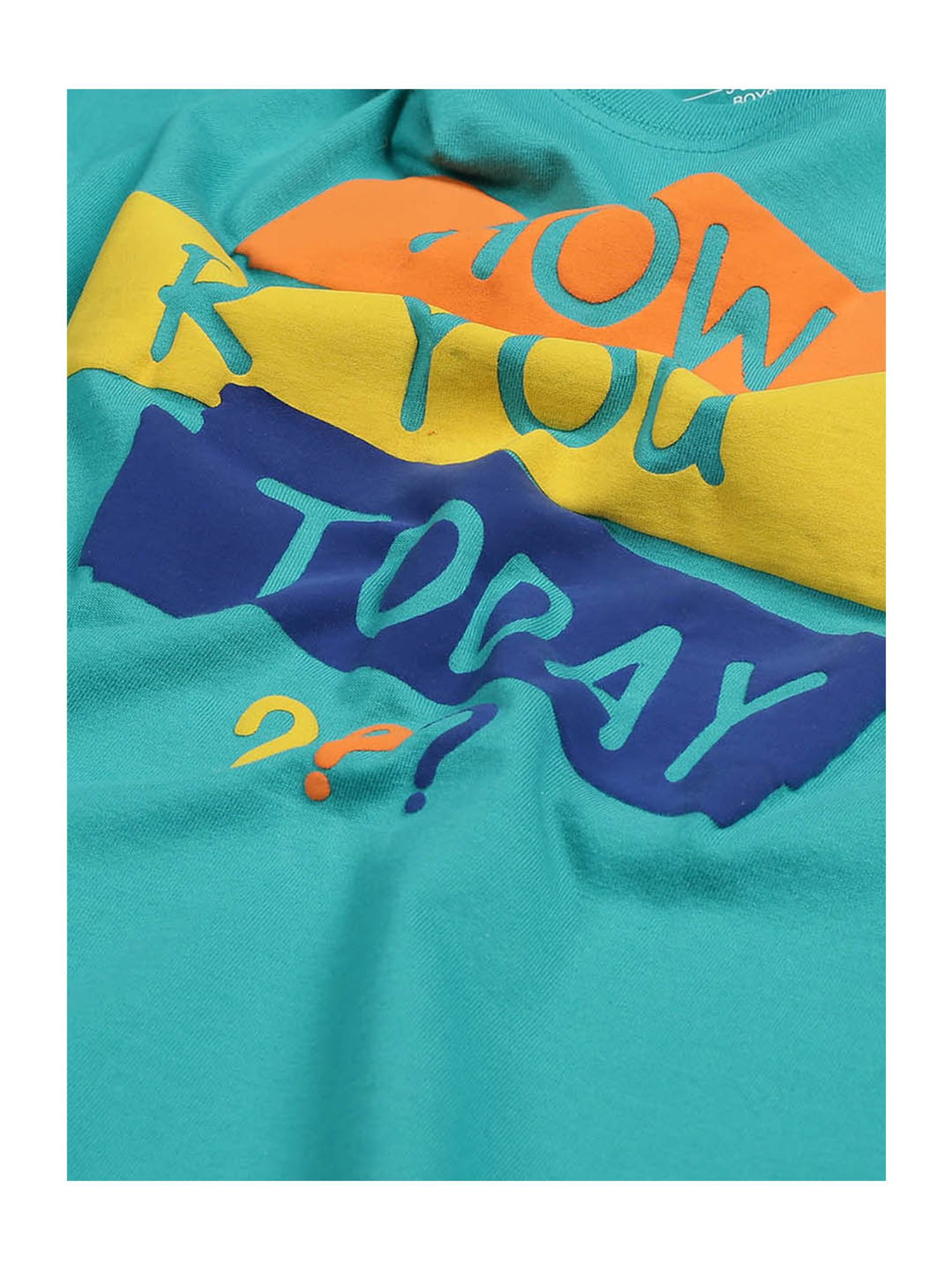 Plum Tree Kids Green & Yellow Printed T-Shirt with Shorts