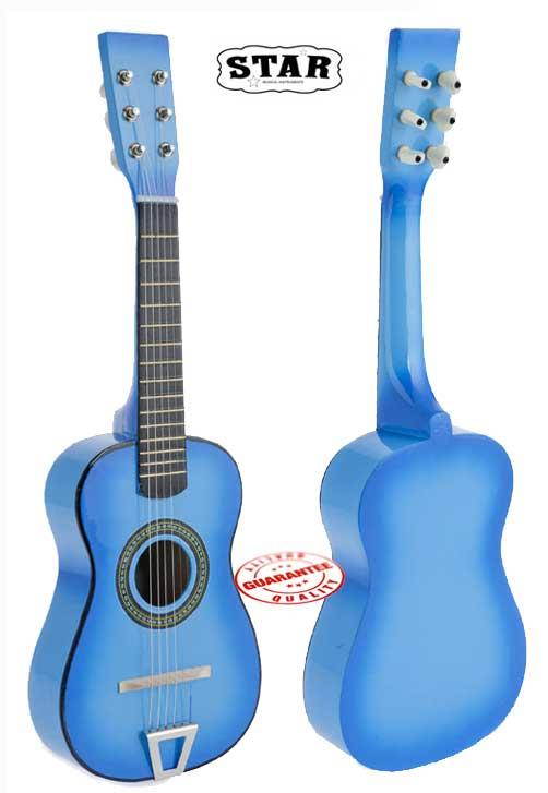 Star Kids Acoustic Toy Guitar 23 Inches Color Light Blue