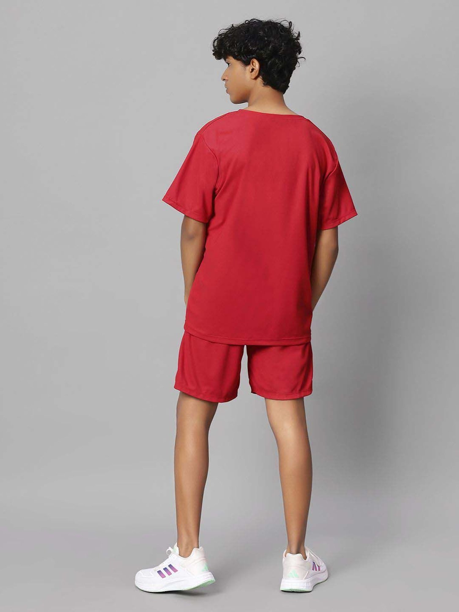 TeenTrums Kids Red Printed T-Shirt Set