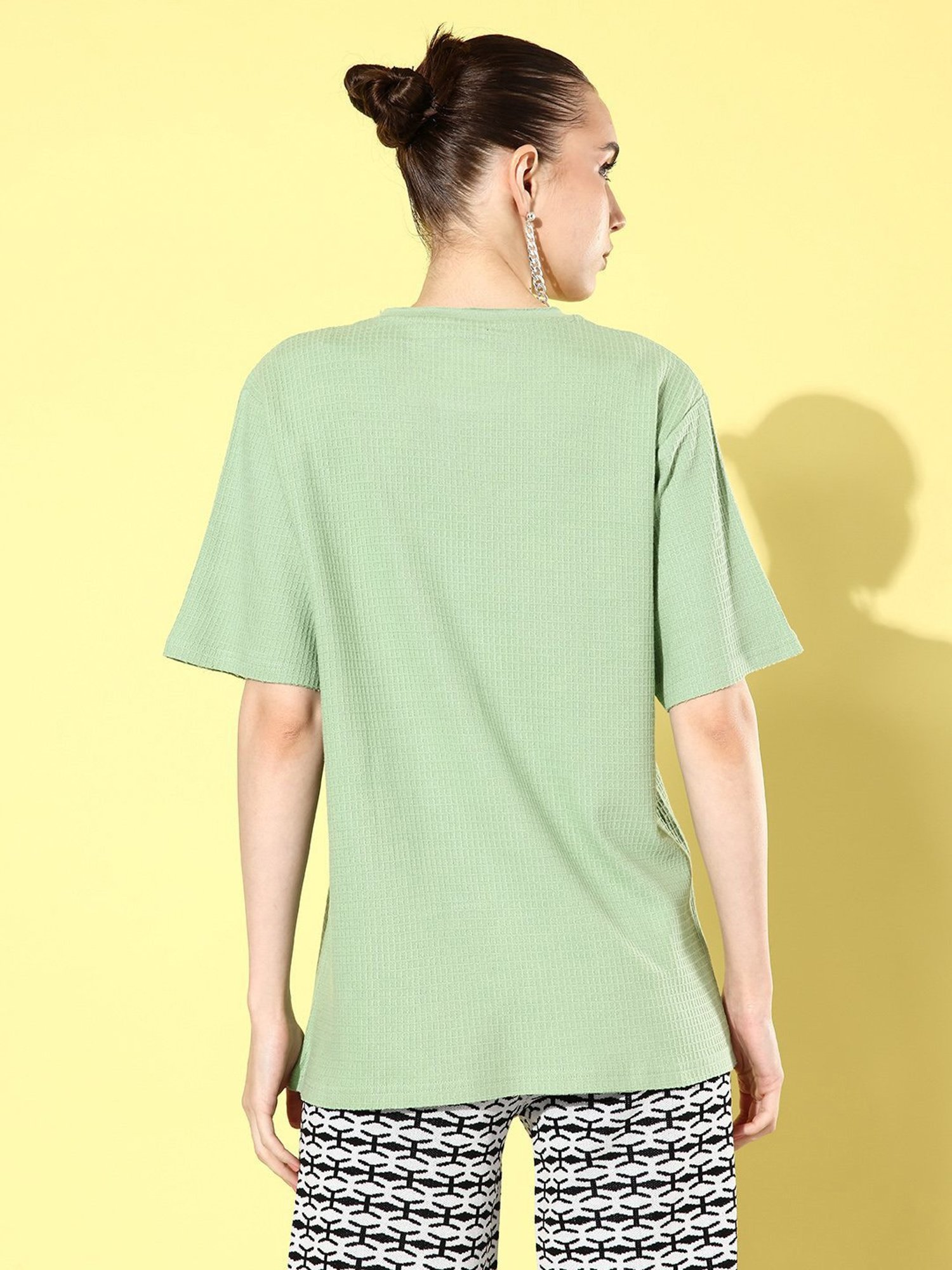 Dillinger Pista Green Cotton Oversized T-Shirt