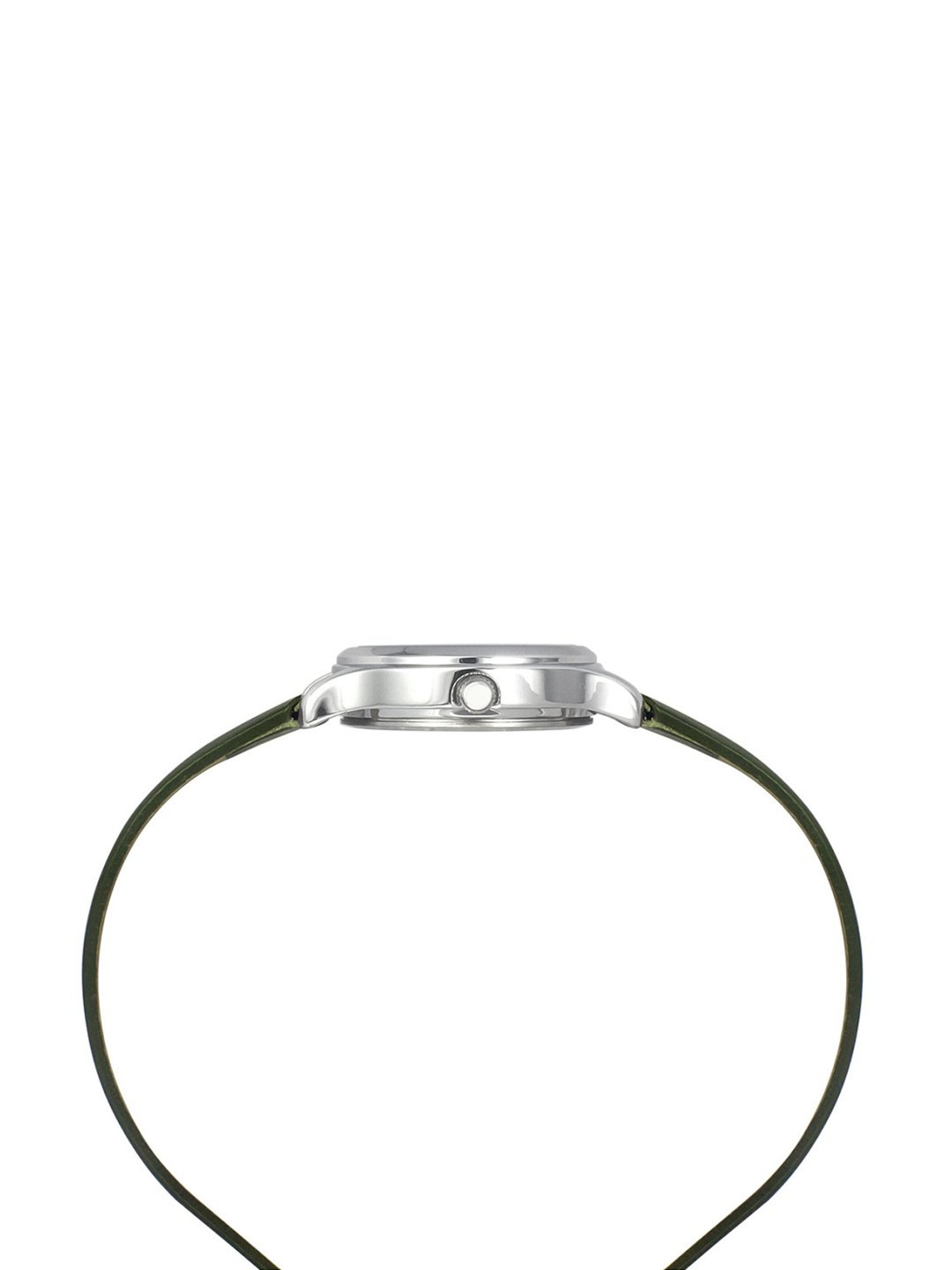 Helix By Timex Olive Round Dial Analog Leather Women Watch - TW051HL01